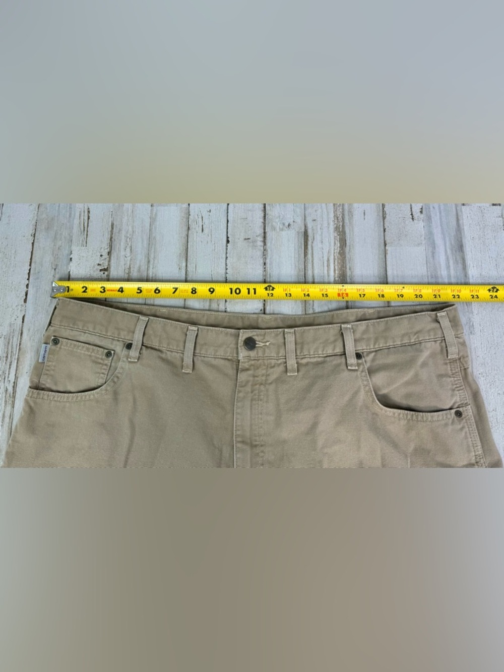 Carhartt Men's Tan Carpenter Cargo Tan Pants Size 44x31 Loose Fit - Picture 5 of 10